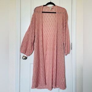 H&M Divided Pink Textured Cardigan